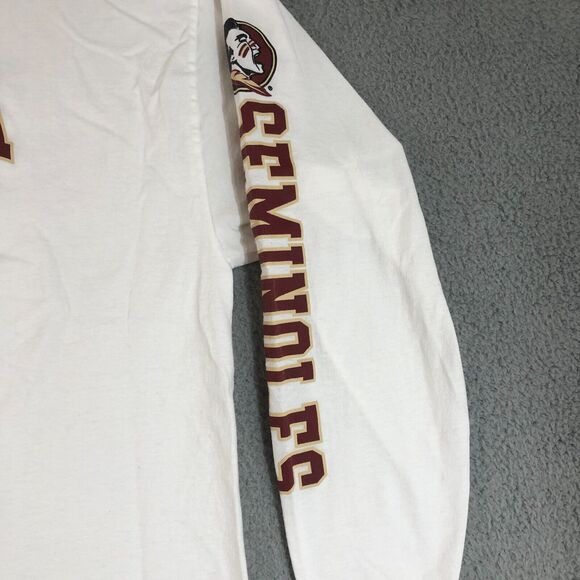 Florida State Seminoles Shirt Adult 2XL XXL White Red Football Russell Mens NCAA - Picture 4 of 9